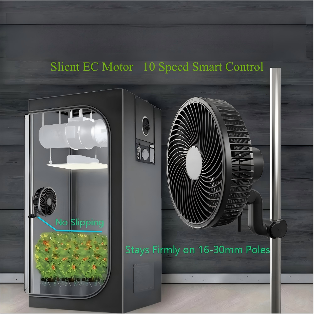 Oscillating Fan Clip - BAVAGREEN Waterproof Silent EC Motor Grow