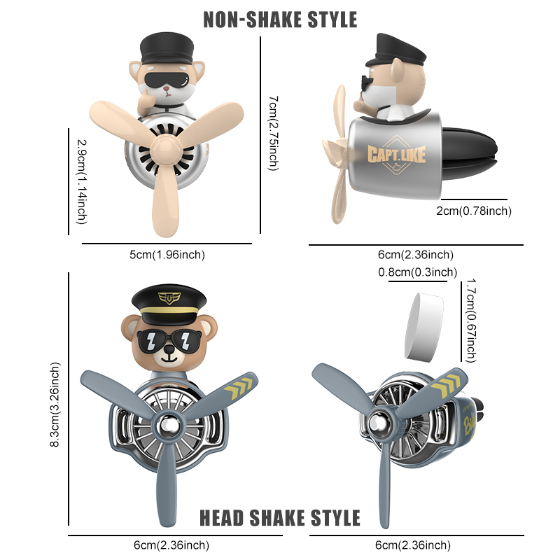 Rotating plane pilot dog car a - đánh giá và giá Oscillating Fan Clip