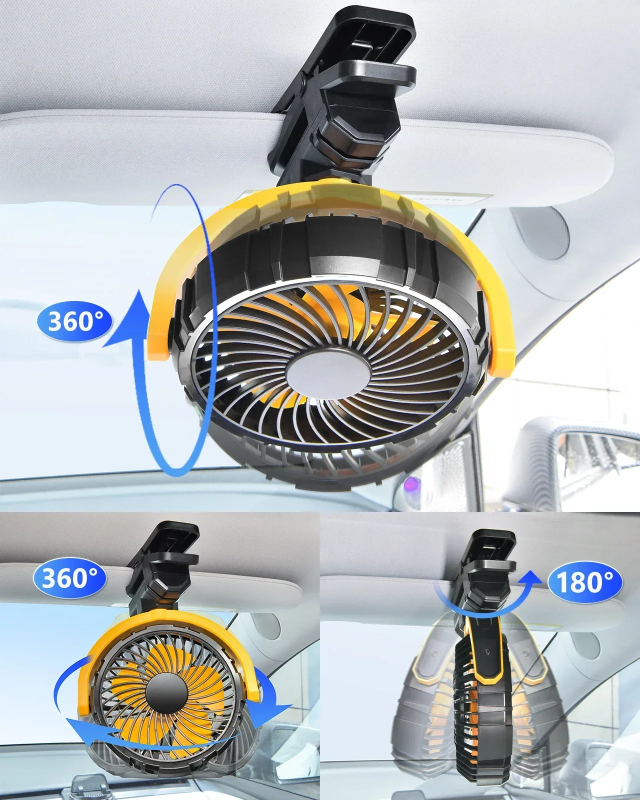 Eary Portable Car Clip on Fan  - đánh giá và giá Oscillating Fan Clip